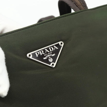 Prada Zip Tote Tessuto, Khaki, Nylon, Tote Bag