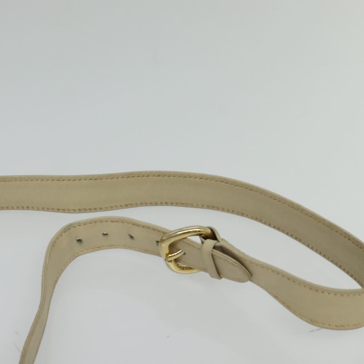 Gucci Vintage Flap Leather, Beige, Leather, Shoulder Bag