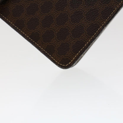 Celine Macadam Handbag Macadam with leather, BROWN, LEATHER, Handbag