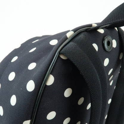 Saint Laurent City Printed Canvas, Black, Canvas, Backpack