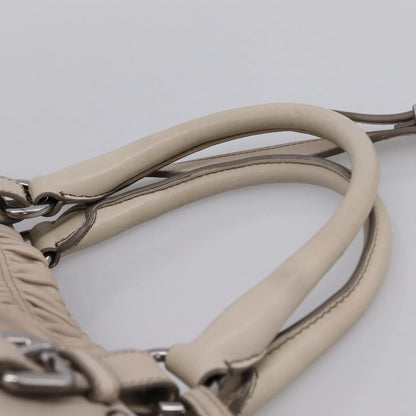 Prada Gaufre Convertible Nappa Leather, Beige, Leather, Tote Bag