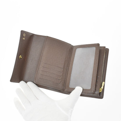 Louis Vuitton Alexandra Damier, Brown, Canvas, Wallet
