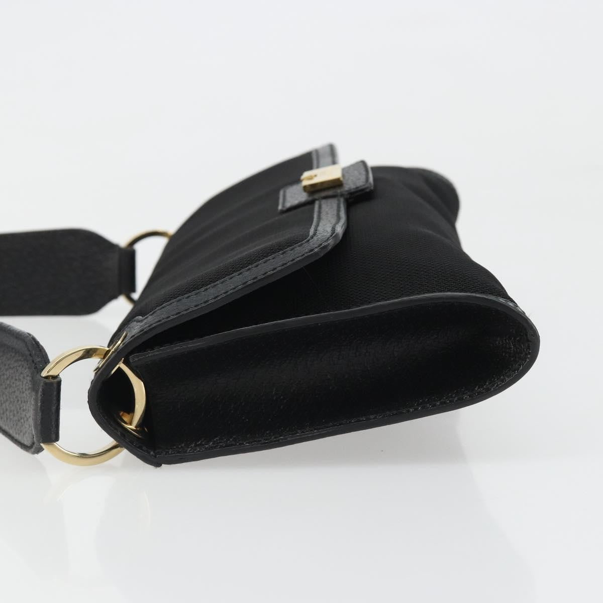 Salvatore Ferragamo Shoulder Bag Canvas, Black, Canvas, Shoulder Bag