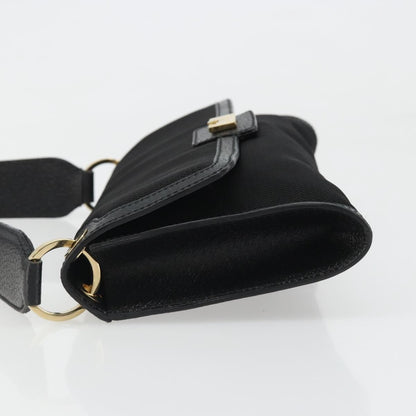 Salvatore Ferragamo Shoulder Bag Canvas, Black, Canvas, Shoulder Bag