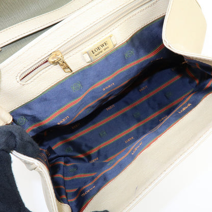 Loewe Vintage Velazquez Top Handle Leather, Beige, Leather, Handbag