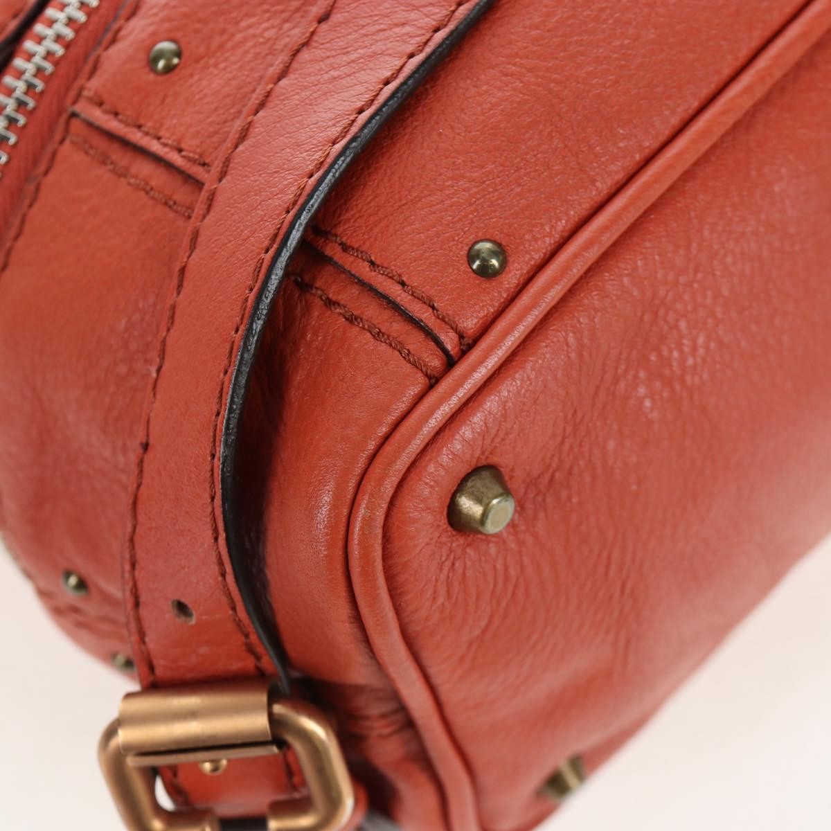 Chloe Paddington Leather, Orange, Leather, Tote Bag