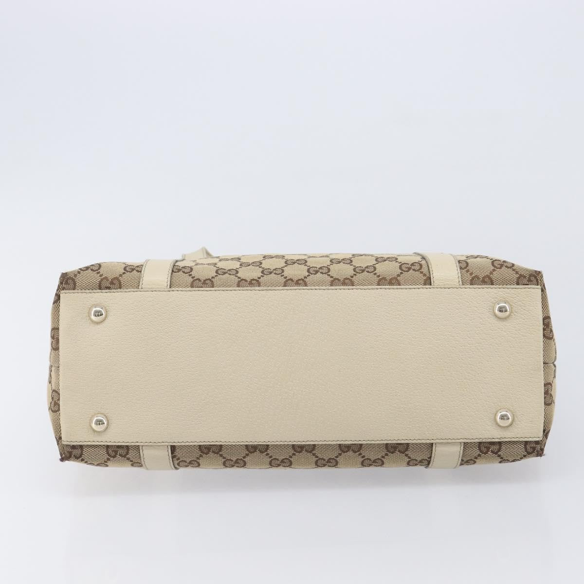 Gucci Abbey Zip Tote GG Canvas and Leather, Beige, Canvas, Handbag