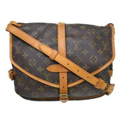 Louis Vuitton Saumur Monogram Canvas, Brown, Canvas, Shoulder Bag