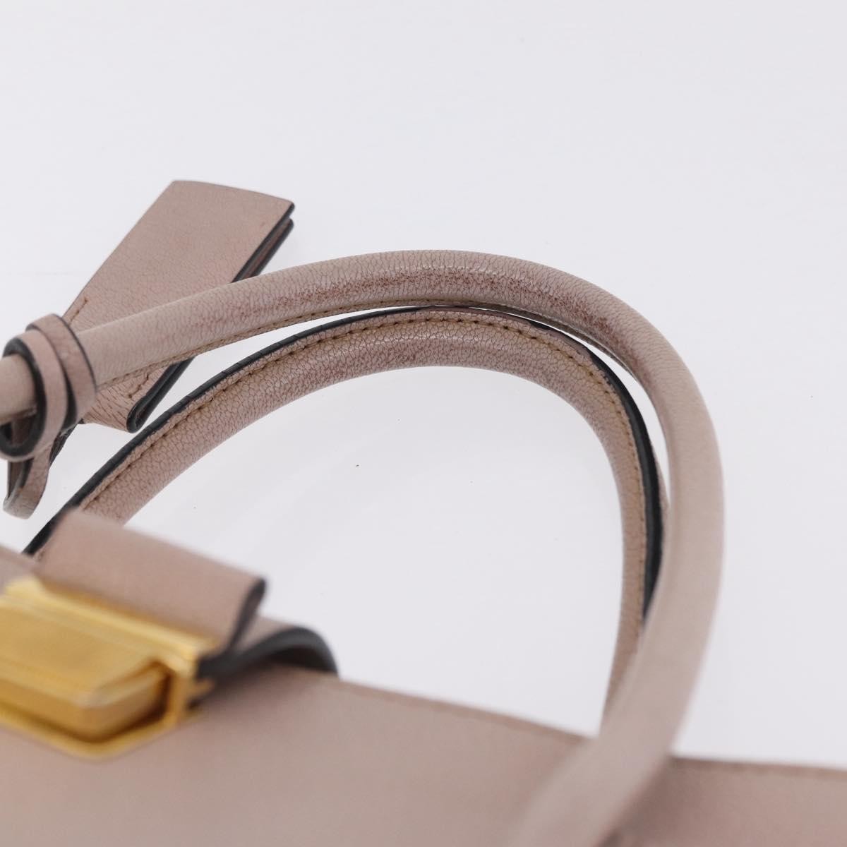 Miu Miu Madras Convertible Compartment Leather, Beige, Leather, Tote Bag
