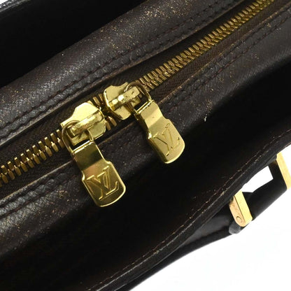 Louis Vuitton Triana Damier Ebene, Brown, Canvas, Handbag