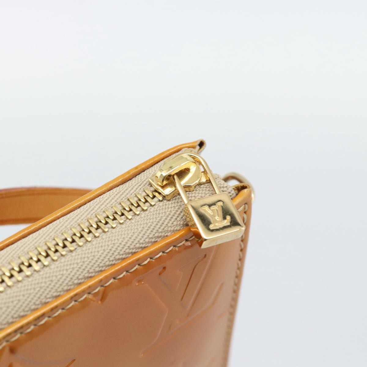 Louis Vuitton Lexington Pochette Patent Leather, Beige, Patent Leather, Clutch