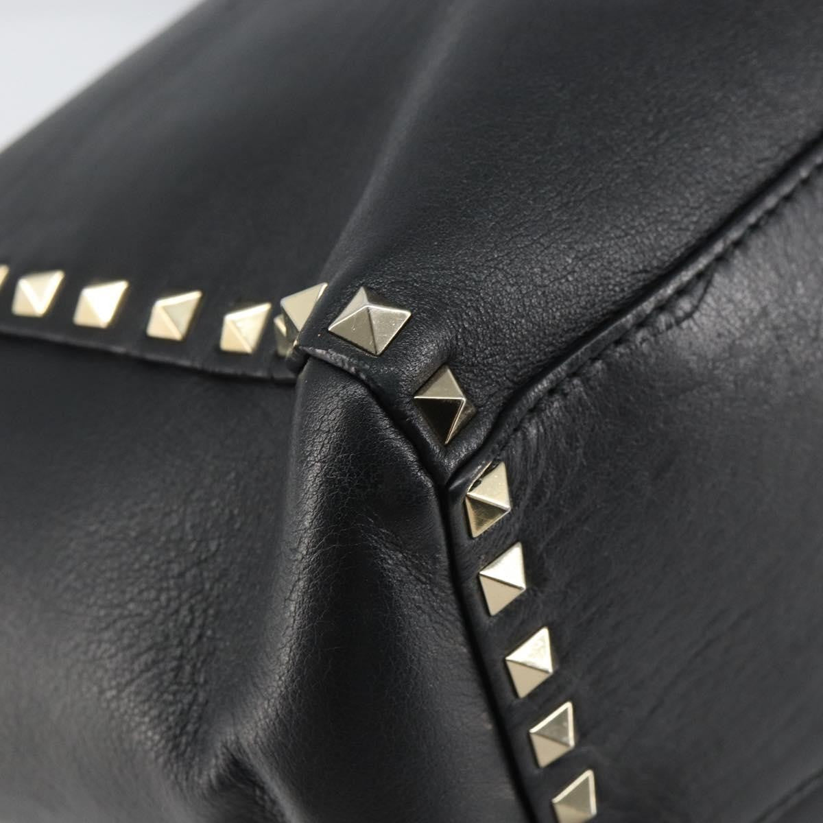 Valentino Garavani Rockstud Tote Soft Leather, Black, Leather, Tote Bag