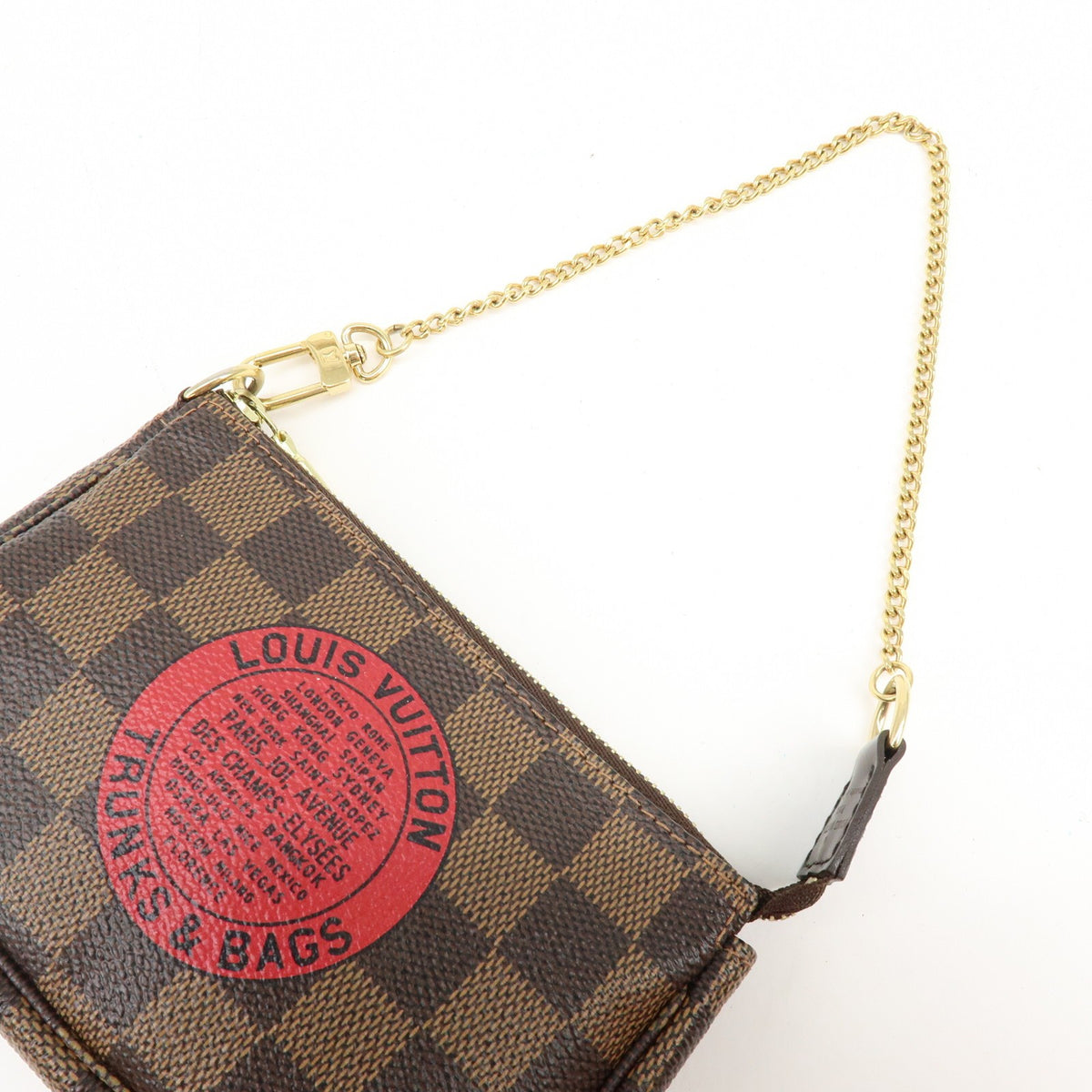Louis Vuitton Pochette Accessoires Limited Edition Damier, Brown, Canvas, Clutch