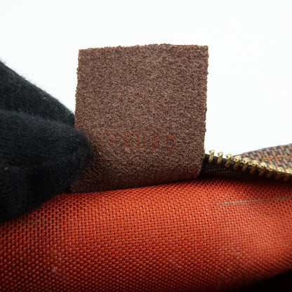 Louis Vuitton Trousse Make Up Damier, Brown, Canvas, Clutch