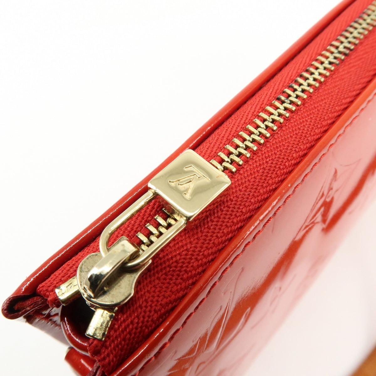 Louis Vuitton Lexington Pochette Monogram Vernis, Red, Patent Leather, Clutch