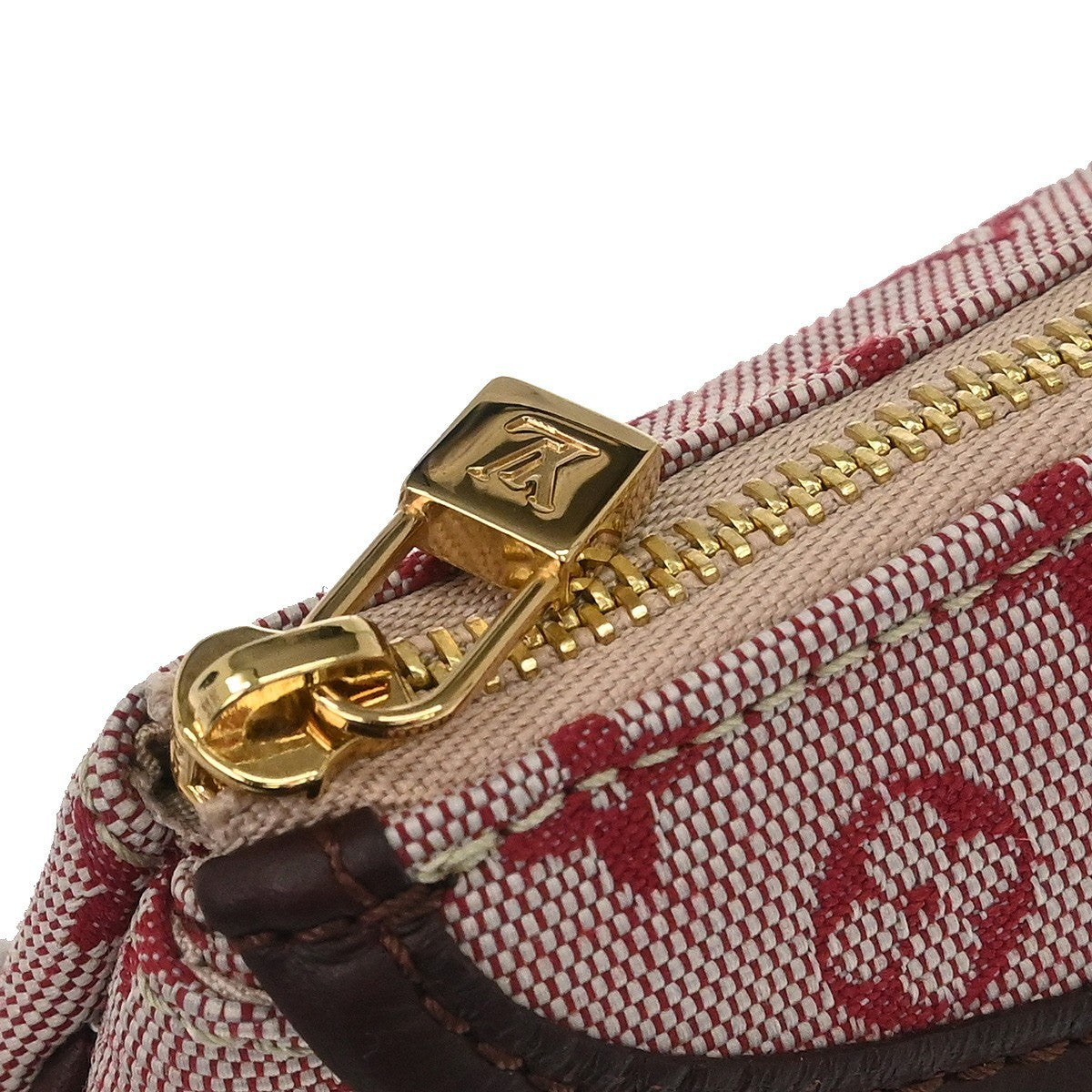 Louis Vuitton Anne Sophie Clutch Mini Lin, Red, Canvas, Clutch