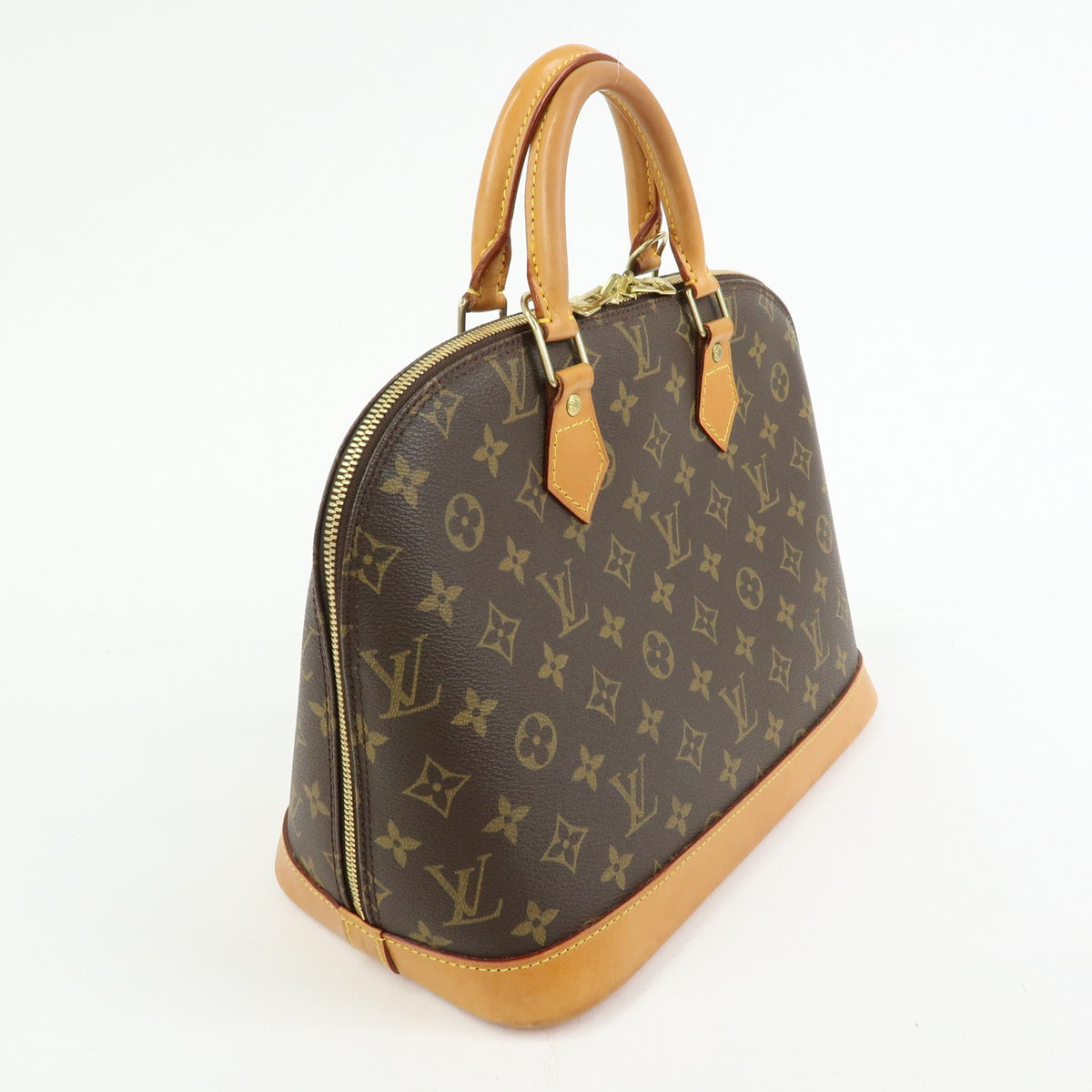 Louis Vuitton Alma Monogram Canvas, Brown, Canvas, Handbag