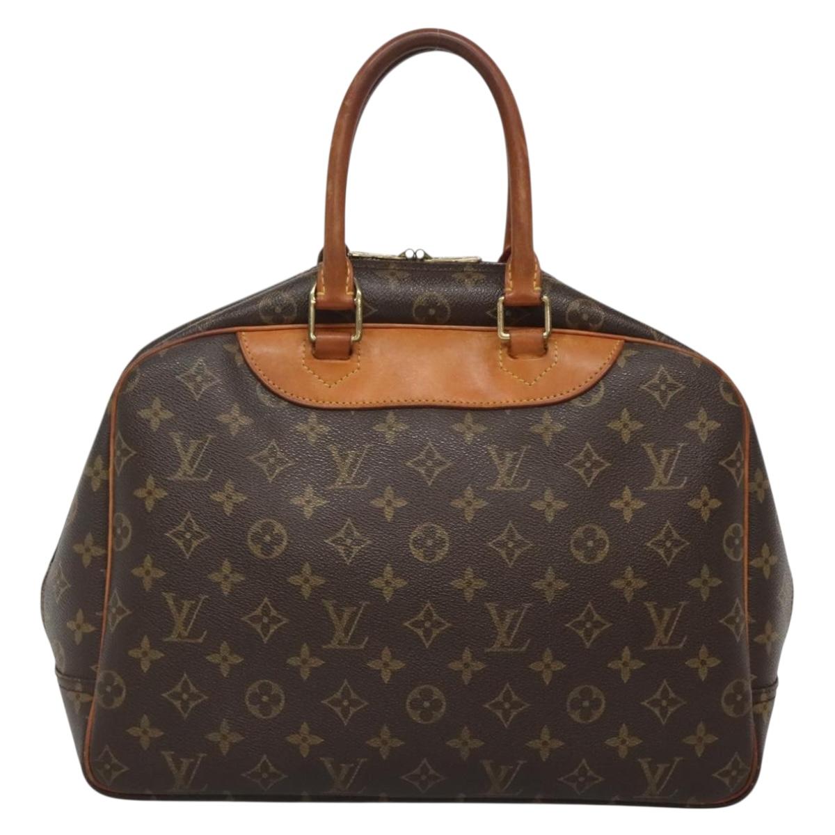 Louis Vuitton Deauville Handbag Monogram Canvas, BROWN, CANVAS, Handbag