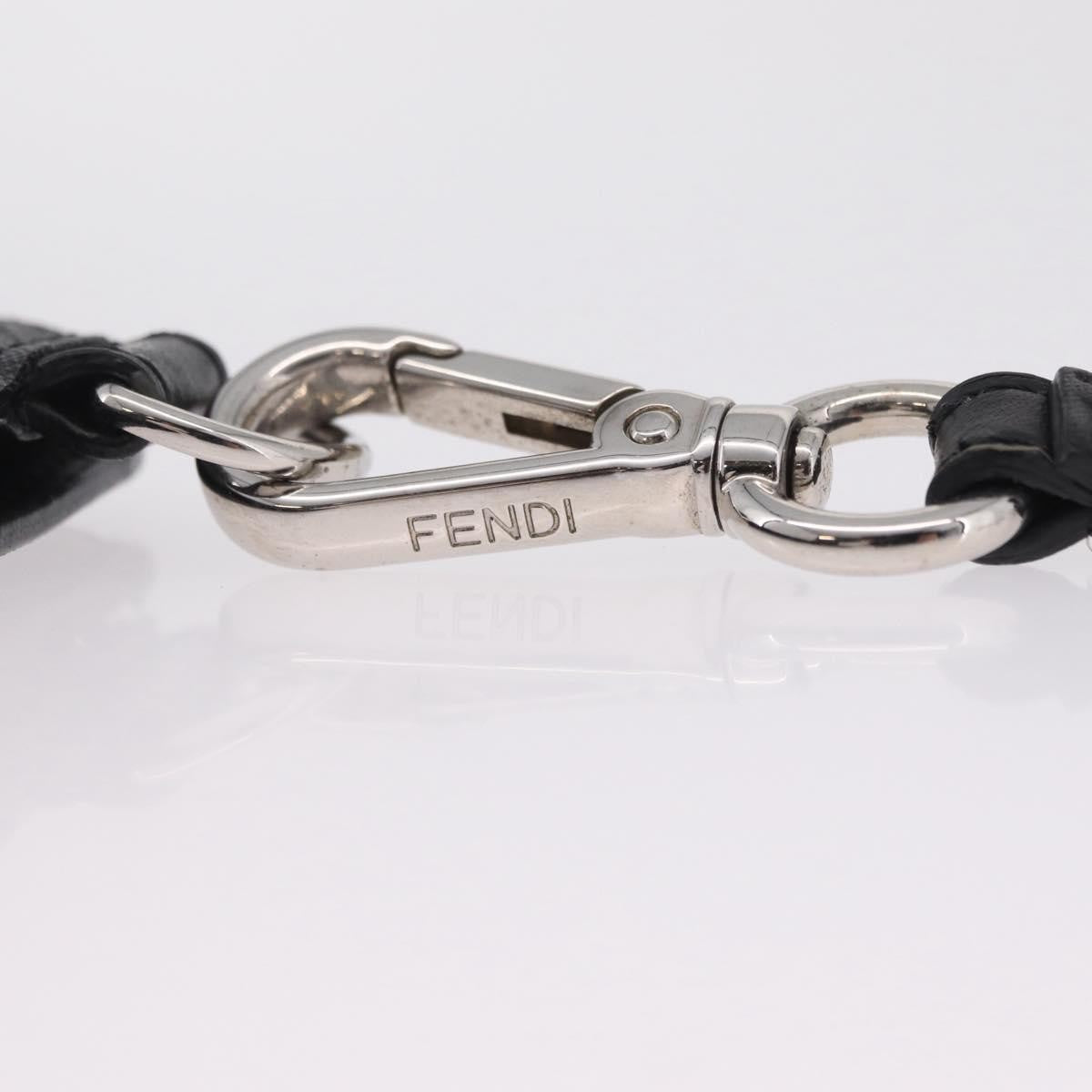 Fendi Zip Flat Wristlet Zucca Coated Canvas and Leather, Black, Canvas, Clutch