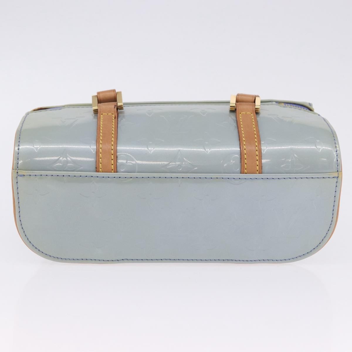 Louis Vuitton Sullivan Horizontal Monogram Vernis, Blue, Patent Leather, Handbag