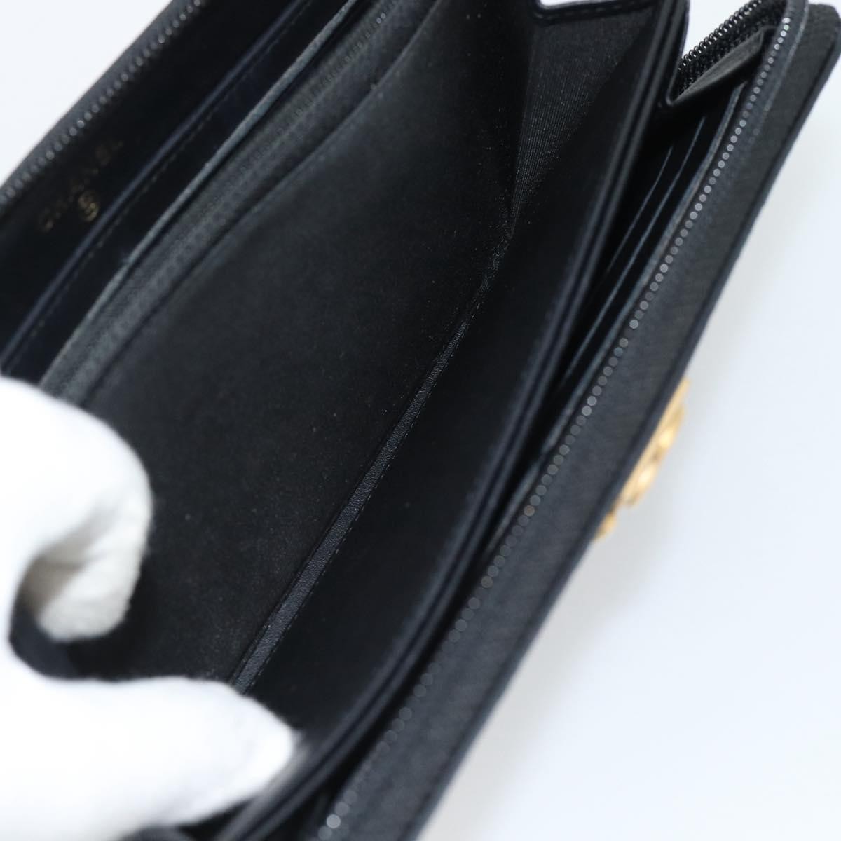 Chanel Boy Zip Around Organizer Quilted Lambskin, Black, Leather, Wallet