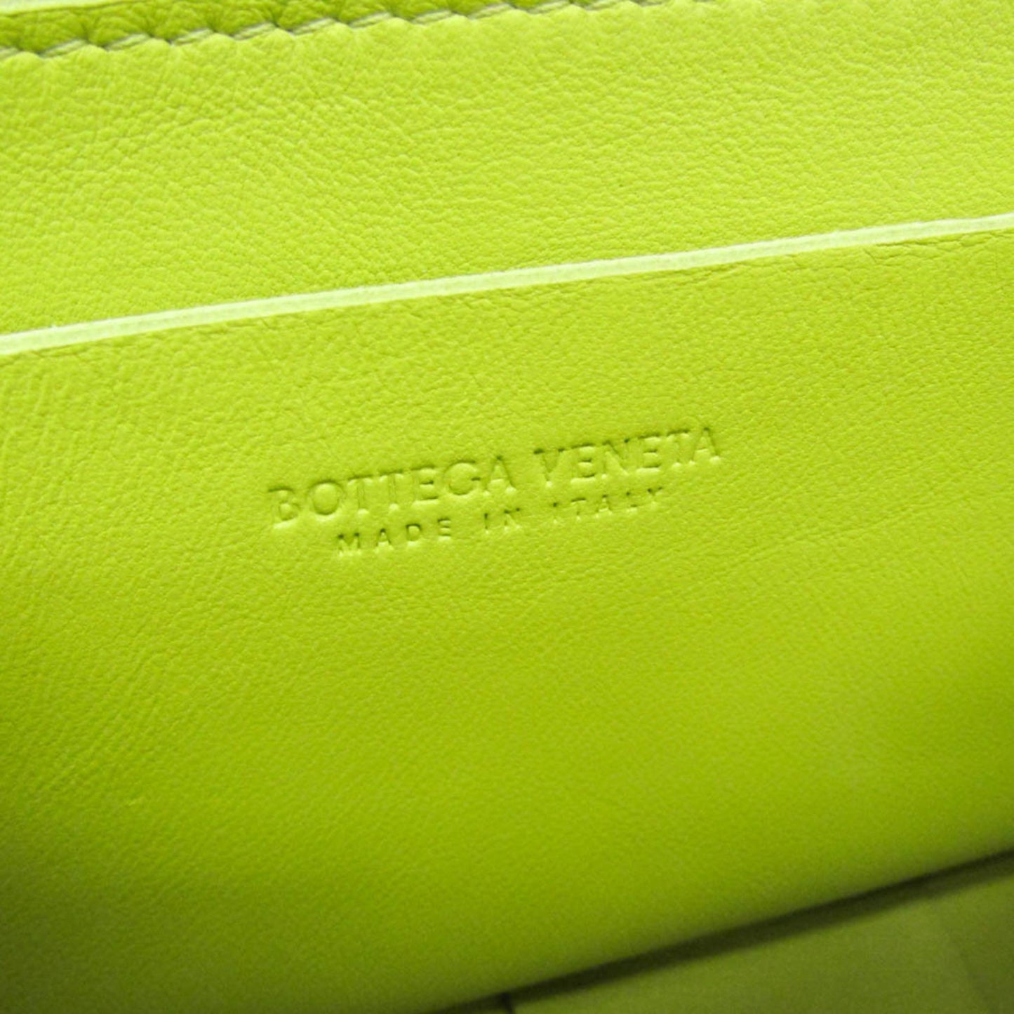 Bottega Veneta Cassette Leather, Green, Leather, Clutch