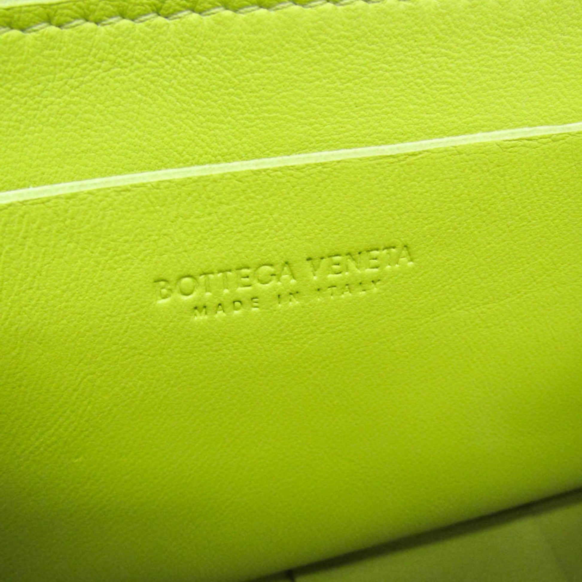 Bottega Veneta Cassette Leather, Green, Leather, Clutch