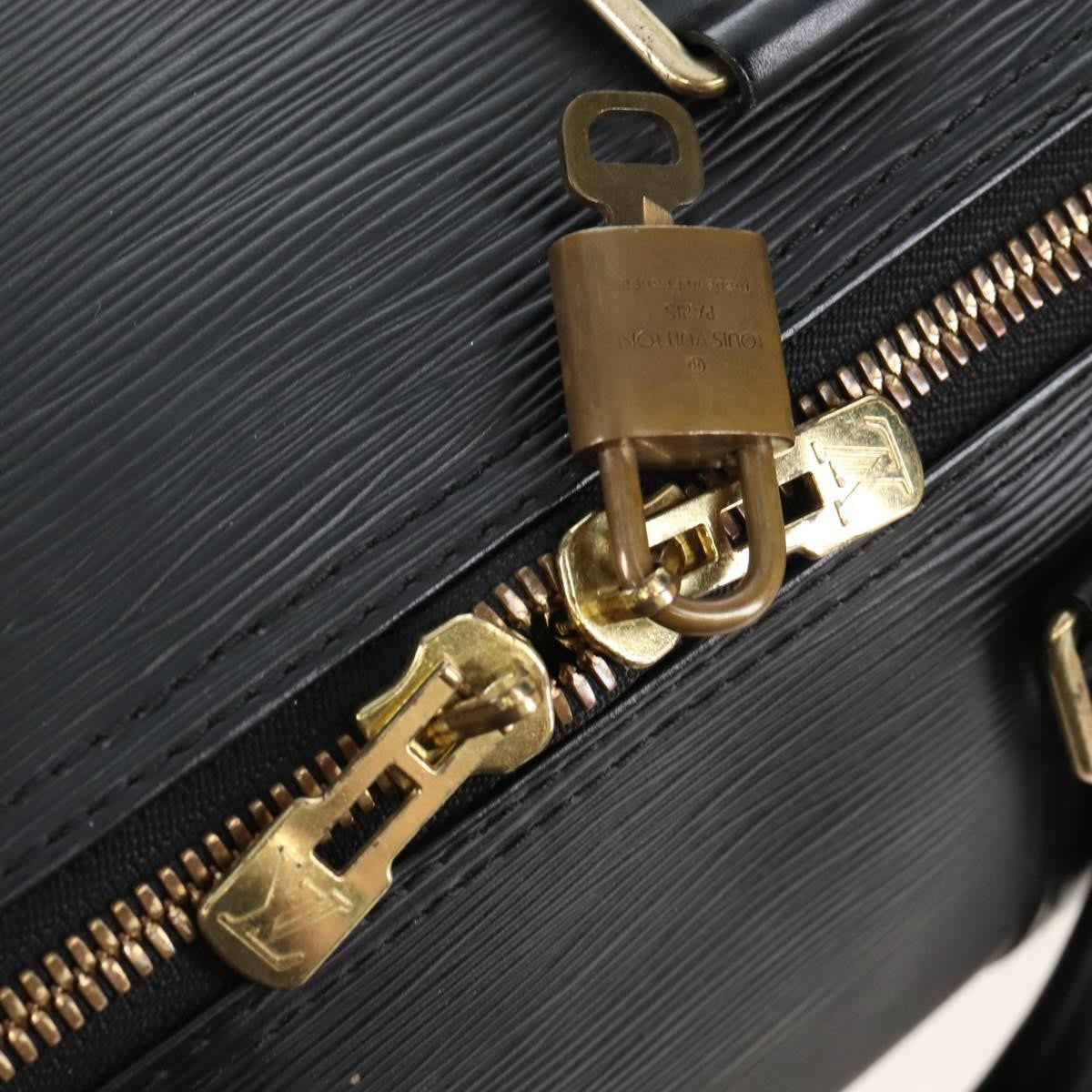 Louis Vuitton Keepall Epi Leather, Black, Leather, Travel Bag