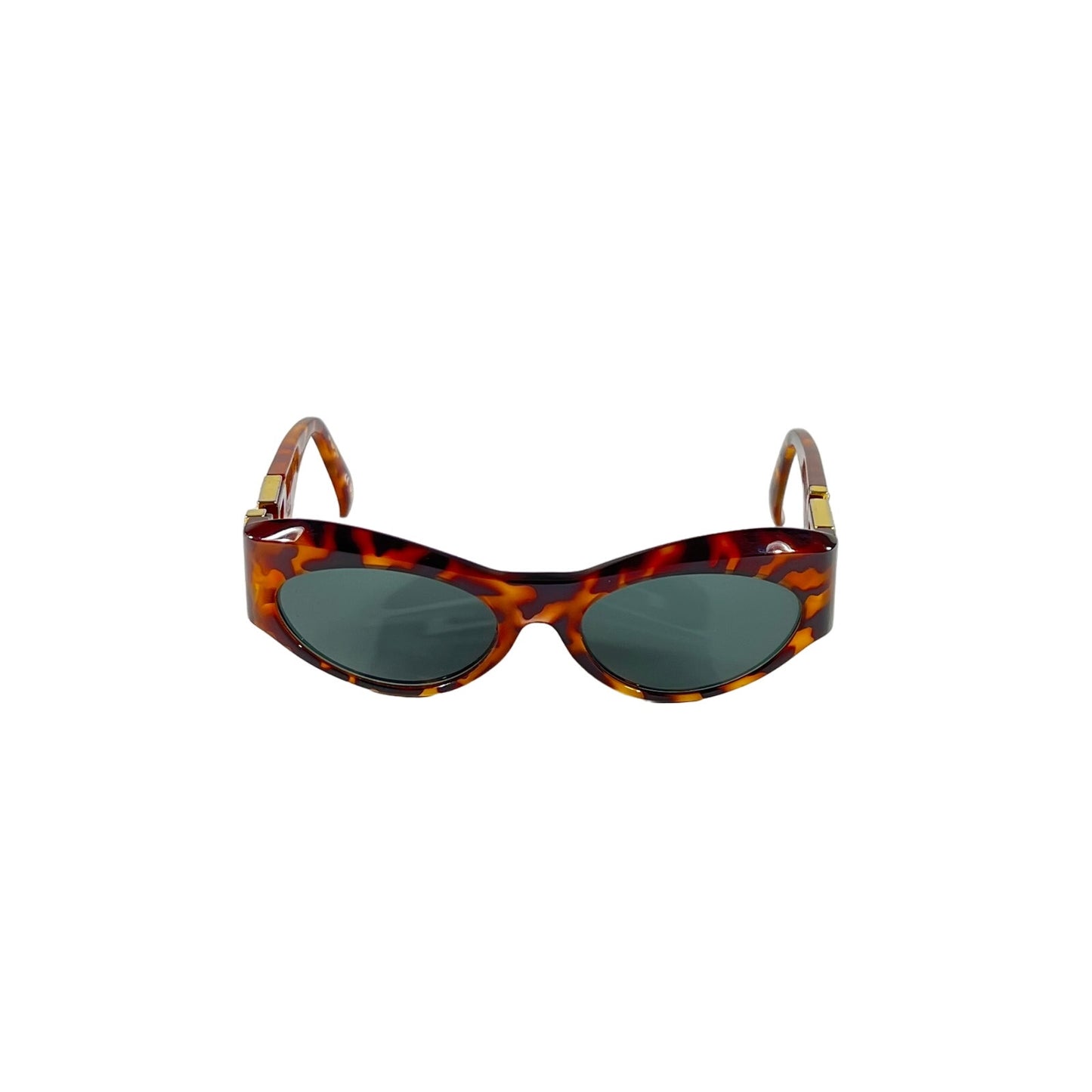 Gianni Versace Greek Key Sunglasses Tortoise