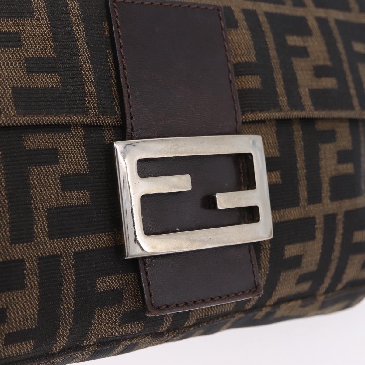Fendi Baguette Zucca Canvas, Brown, Canvas, Handbag