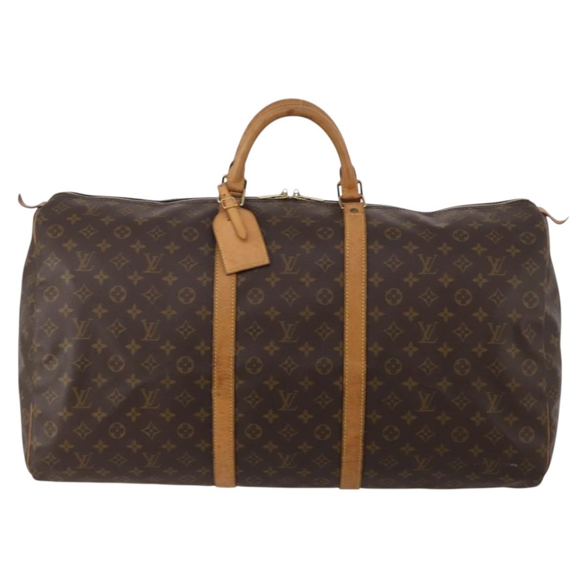 Louis Vuitton Keepall Monogram, Brown, Canvas, Travel Bag
