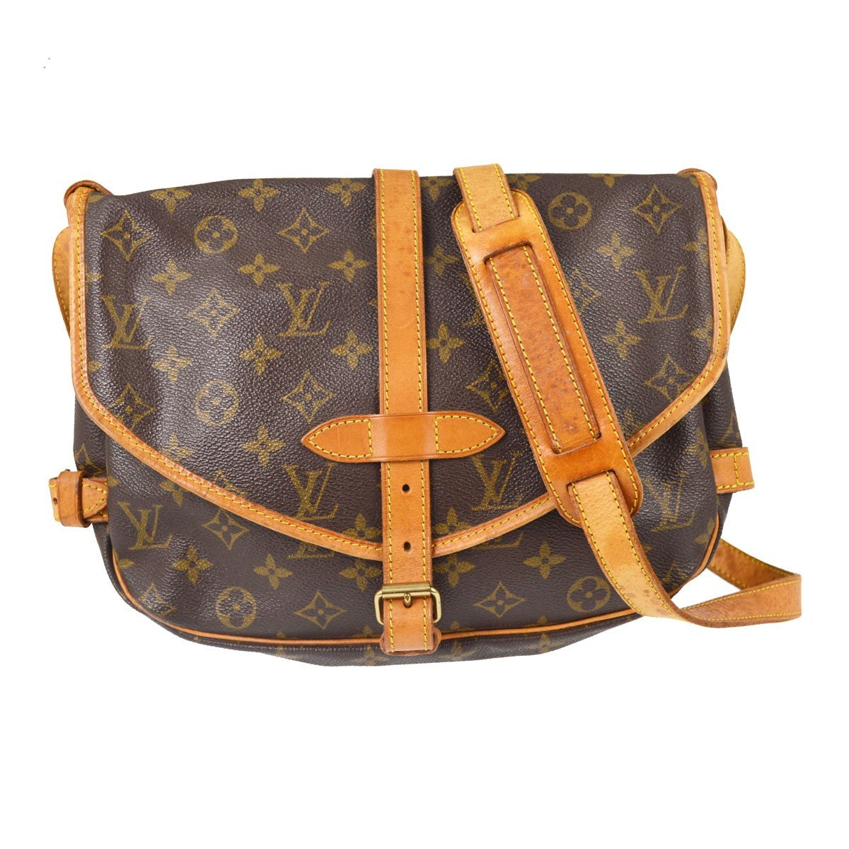 Louis Vuitton Saumur Monogram Canvas, Brown, Canvas, Handbag