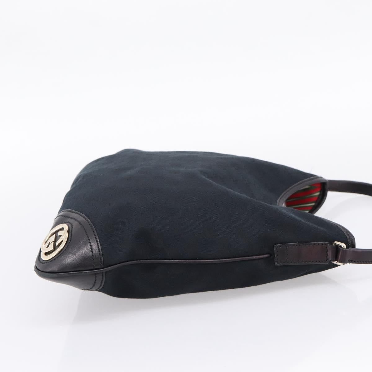 Gucci New Britt Hobo GG Canvas, Black, Canvas, Shoulder Bag
