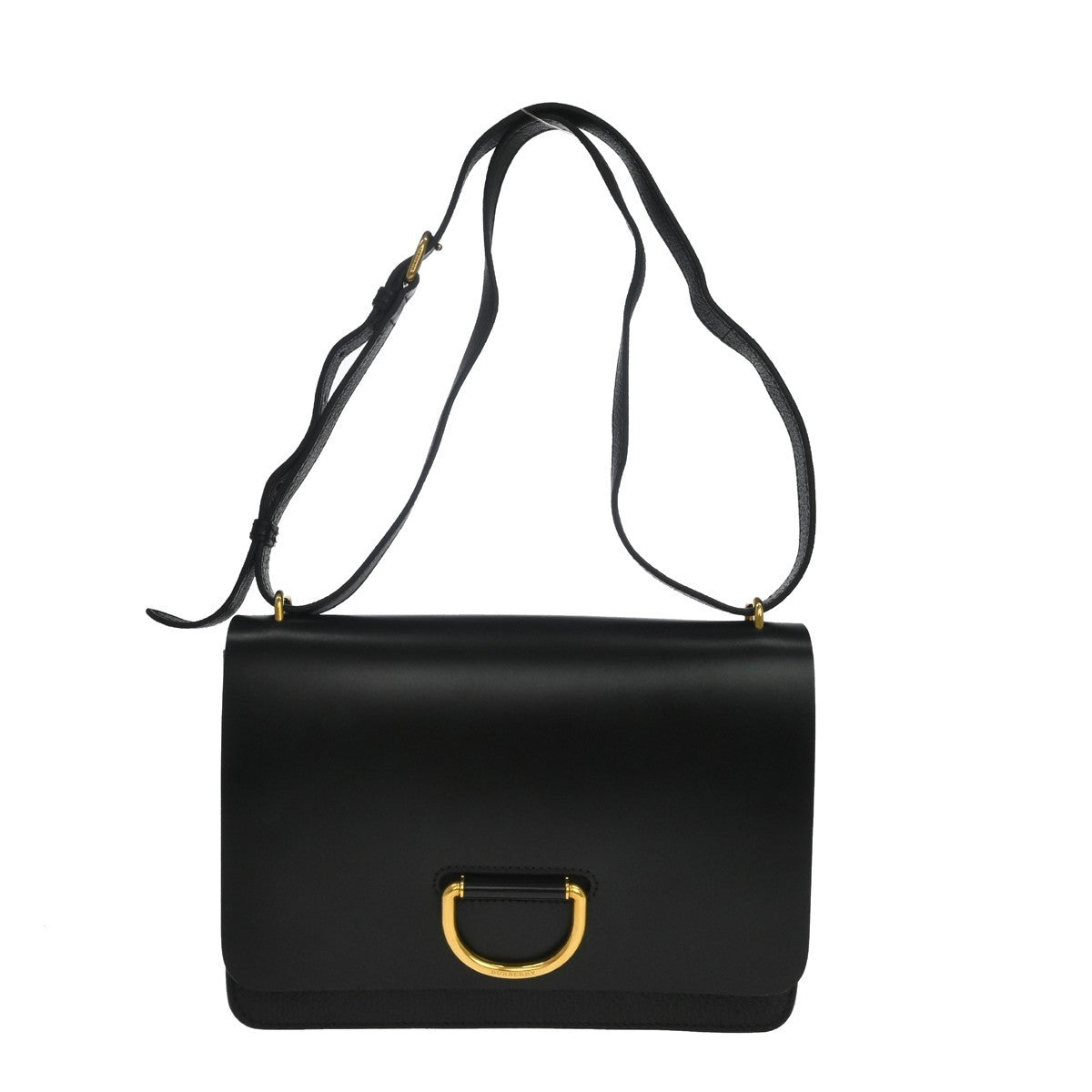 Burberry D-ring Leather, Black, Leather, Shoulder Bag