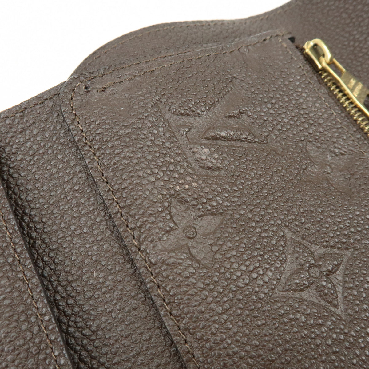 Louis Vuitton Curieuse Monogram Empreinte Leather, Brown, Leather, Wallet