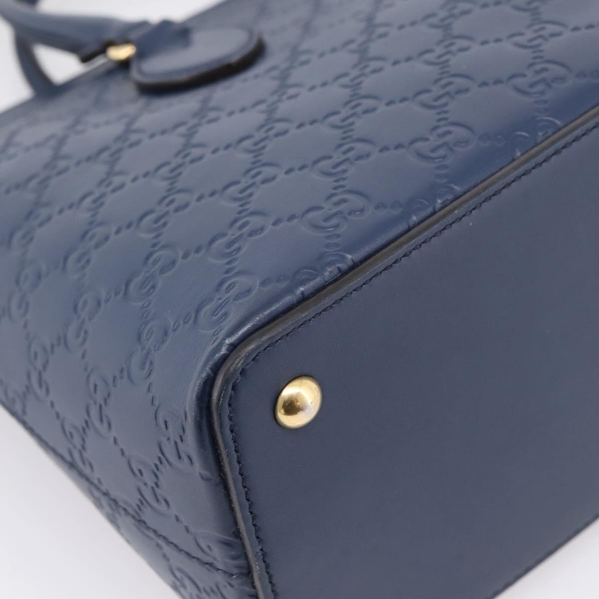 Gucci Linea A Convertible Guccissima Leather, Navy, Leather, Tote Bag