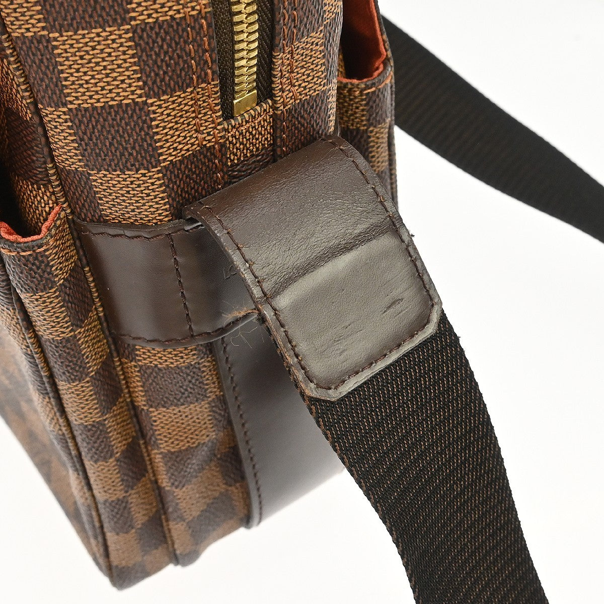 Louis Vuitton Naviglio Damier Ebene, Brown, Canvas, Shoulder Bag