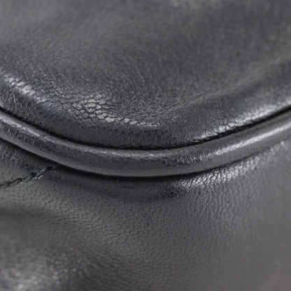 Chanel Flap Shoulder Leather, Black, Leather, Shoulder Bag