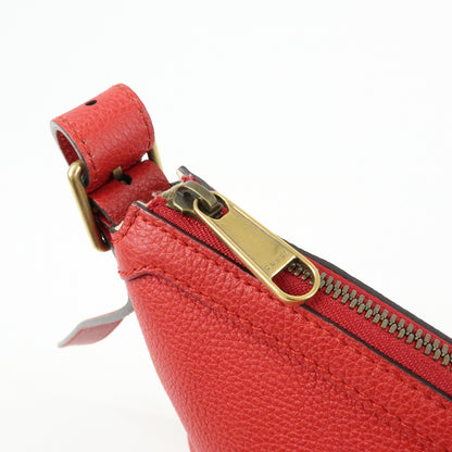 Gucci Logo Half-Moon Hobo Printed Leather, Red, Leather, Shoulder Bag