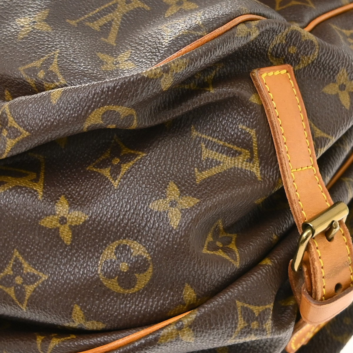 Louis Vuitton Saumur Monogram, Brown, Canvas, Shoulder Bag