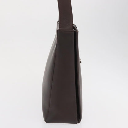 Salvatore Ferragamo Gancini Leather, Brown, Leather, Shoulder Bag