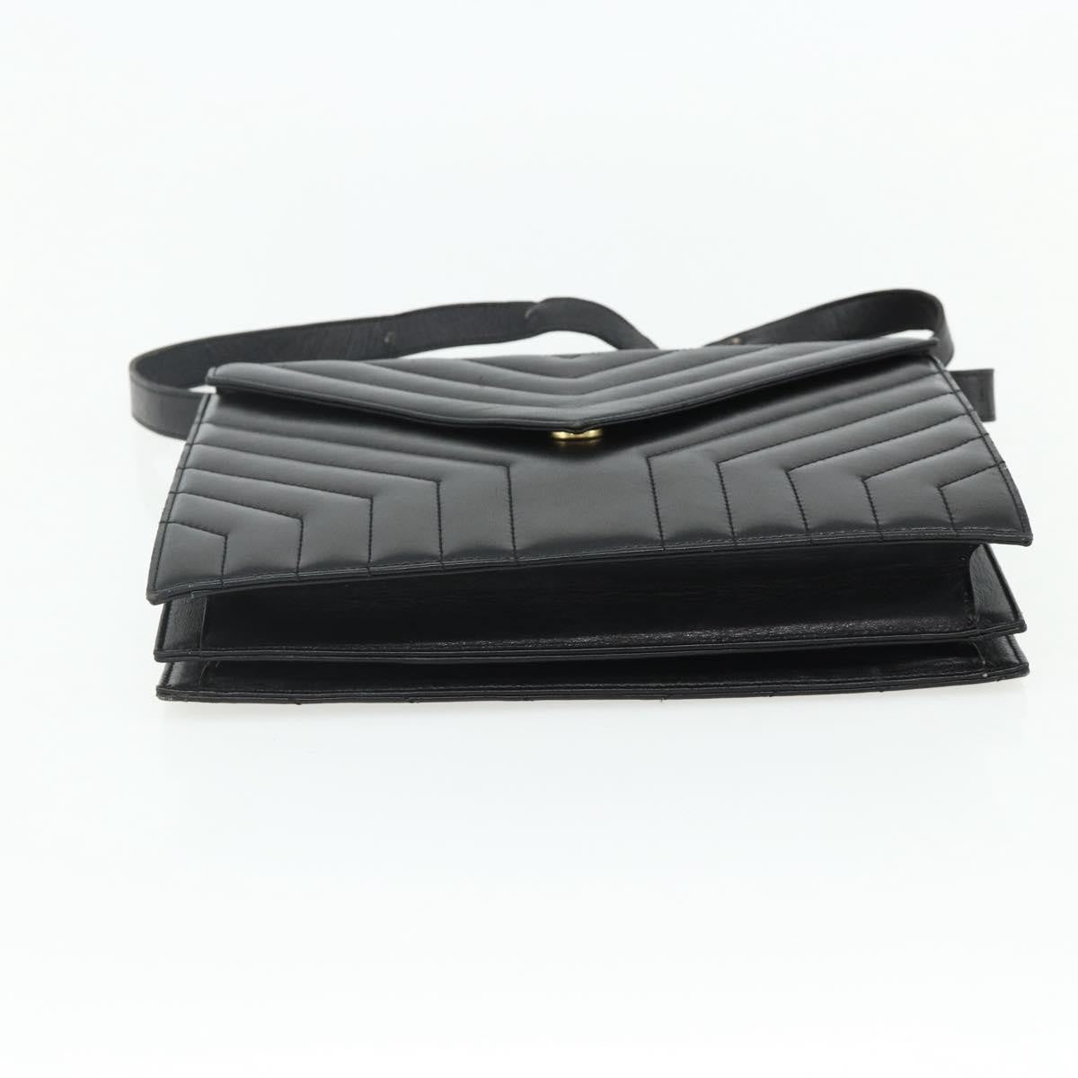 Saint Laurent Loulou NM Matelasse Chevron Leather, Black, Leather, Shoulder Bag