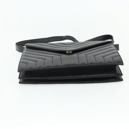 Saint Laurent Loulou NM Matelasse Chevron Leather, Black, Leather, Shoulder Bag