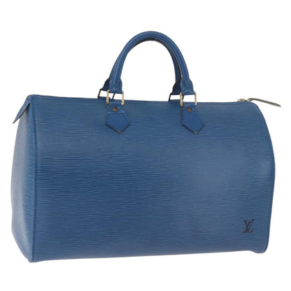 Louis Vuitton Speedy Epi Leather, Blue, Leather, Handbag
