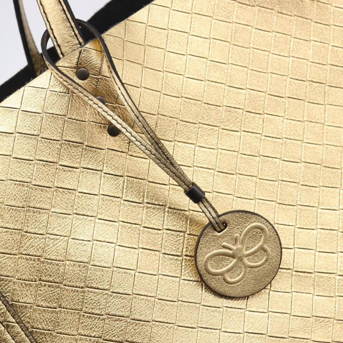 Bottega Veneta Intrecciomirage Leather, Gold, Leather, Tote Bag