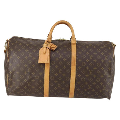 Louis Vuitton Keepall Bag Monogram Canvas, BROWN, CANVAS, Travel bag