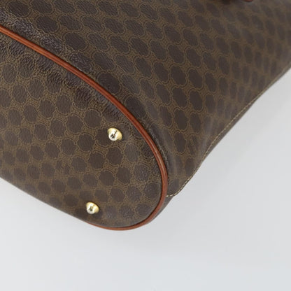 Celine Vintage Macadam Shopper Tote Coated Canvas, Brown, Canvas, Tote Bag