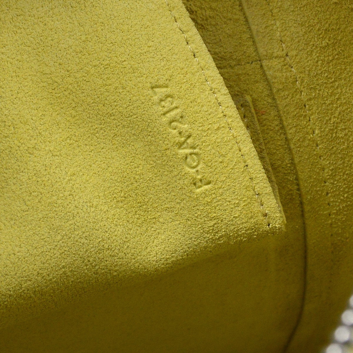 Celine Belt Leather, Yellow, Leather, Handbag