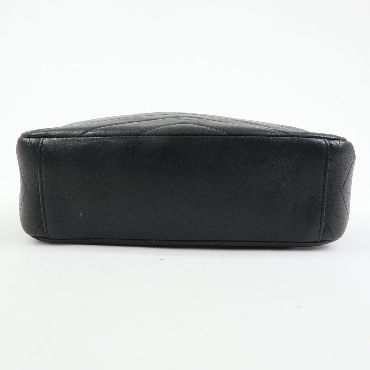Chanel Camera Chevron Lambskin, Black, Leather, Handbag