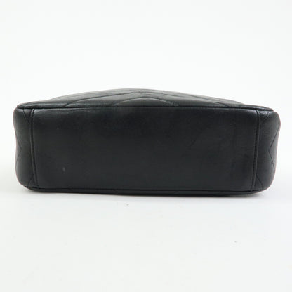 Chanel Camera Chevron Lambskin, Black, Leather, Handbag